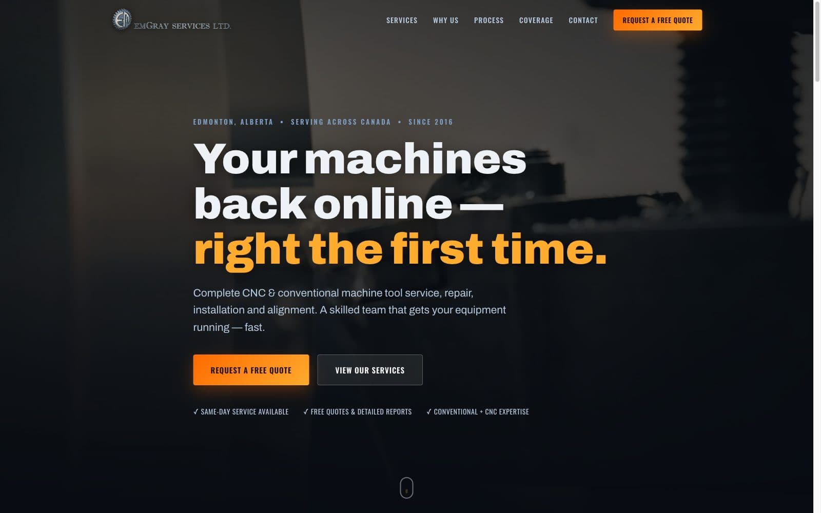 Live preview of Emgray Services