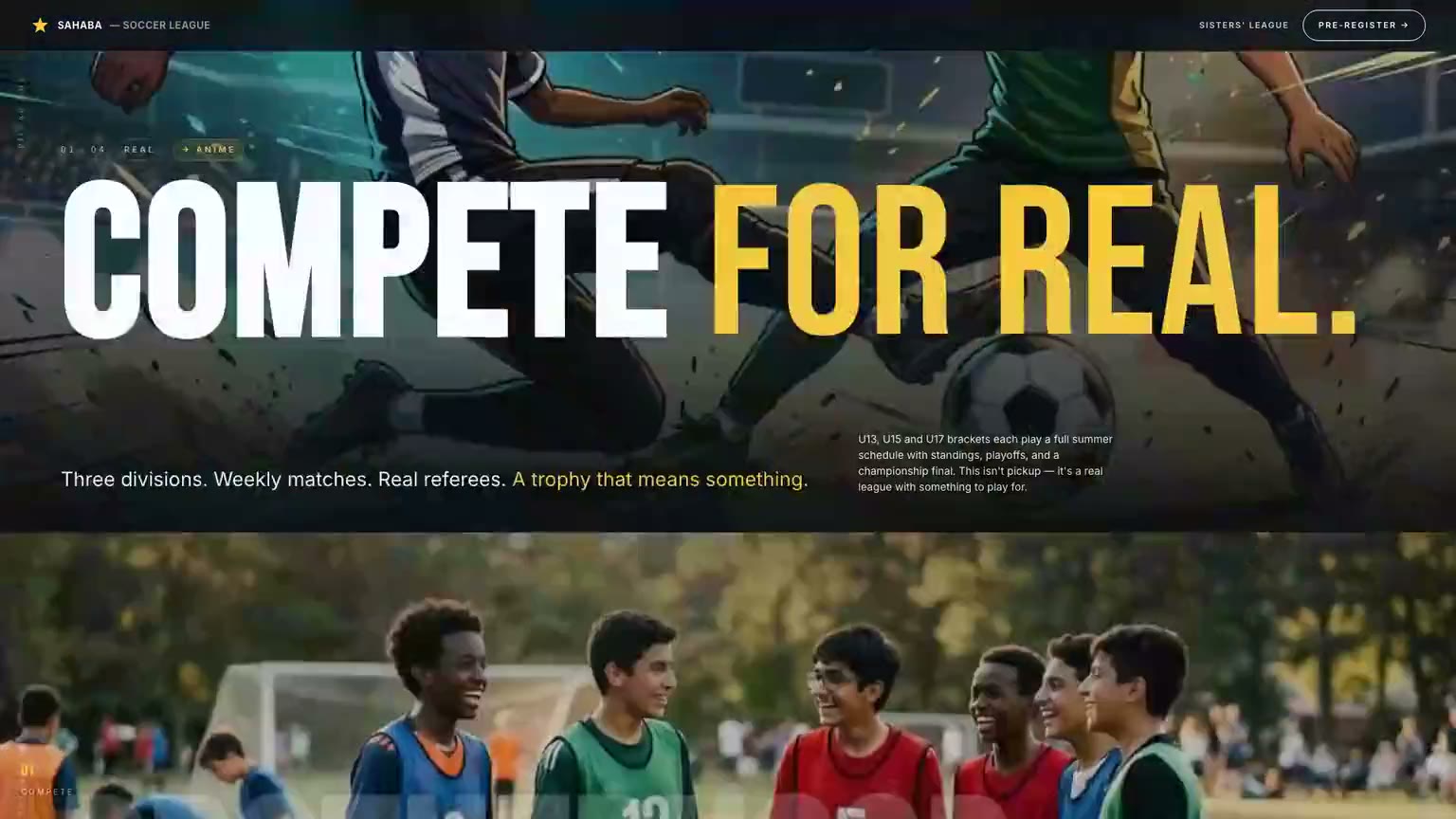 Sahaba Soccer League platform
